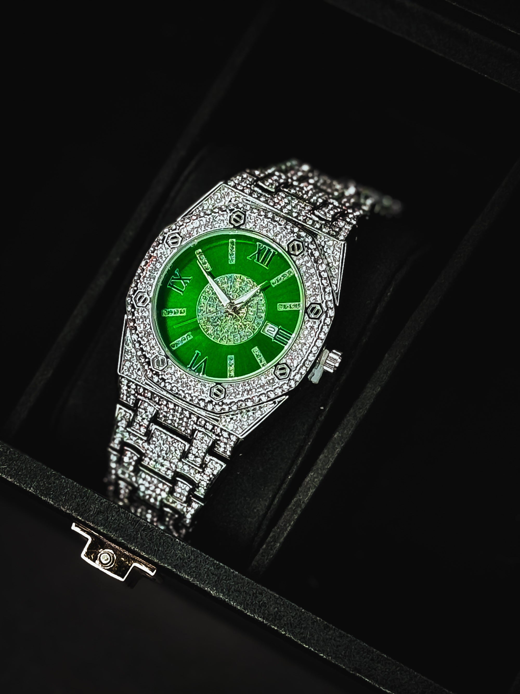 Iced Out AP Green Dial Beauty