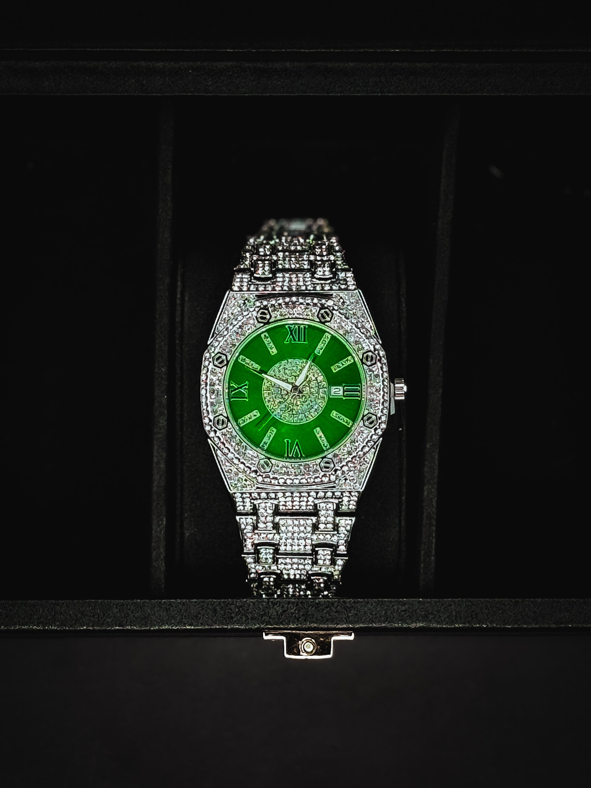Iced Out AP Green Dial Beauty