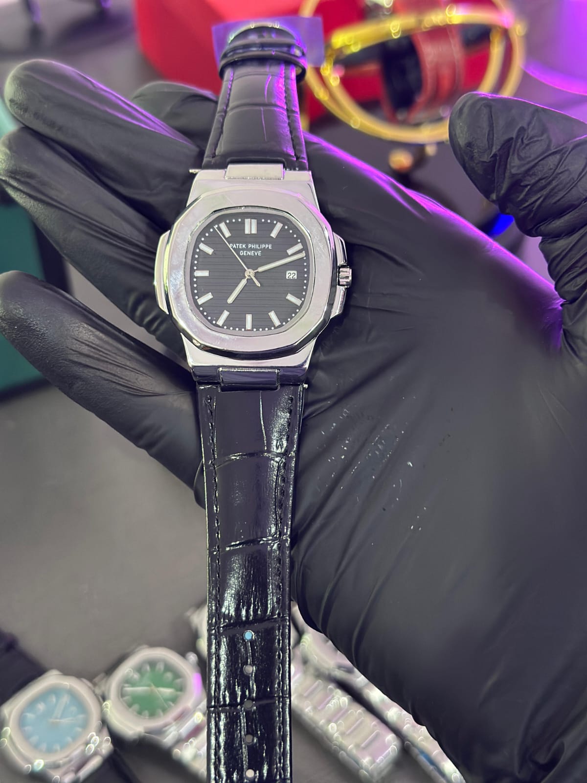 PP auto back strap (black dial)